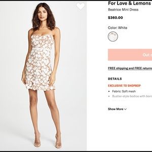 For love & lemon Beatrice mini dress